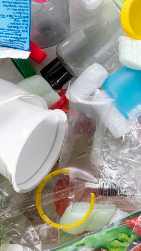 colourful plastic waste