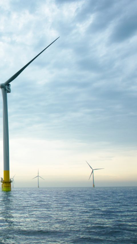 Stage-Visual: Wind turbines in the sea